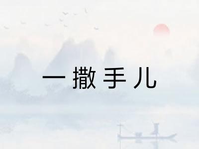 一撒手儿