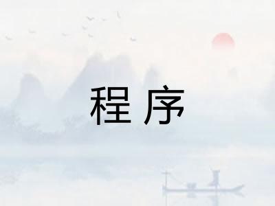 程序 程序